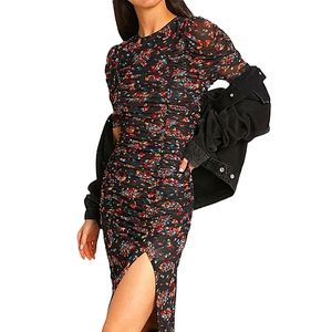 RARE Free People Briella Ruched Dress Twilight